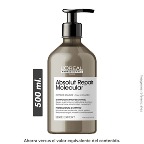 Shampoo REPARACIÓN POTENCIADA Absolut Repair Molecular Sin Sulfato 500ml