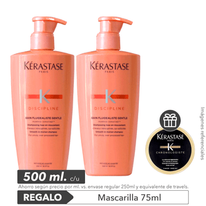 Dúo ANTIFRIZZ: 2 Shampoos Sin Sulfato 500ml c/u + REGALO Mascarilla 75ml