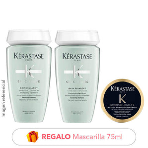 Pack Cuero Cabelludo GRASO: 2 Shampoos Divalent + REGALO Mascarilla 75ml