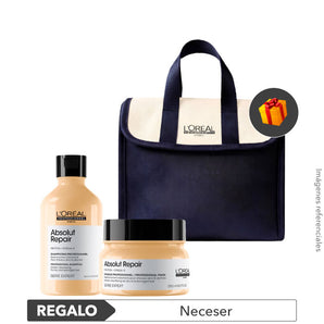 Pack REPARACIÓN cab. DAÑADO: Shampoo + Masc. + REGALO Neceser