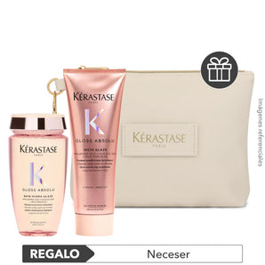 Pack ANTIFRIZZ y BRILLO Gloss Absolu: Shampoo + Acondicionador + REGALO Neceser