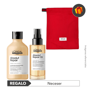 Pack REPARACIÓN cab. DAÑADO: Shampoo + Aceite + REGALO Washbag