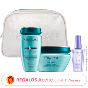 Pack REPARADOR cabello DAÑADO : Shampoo + Mascarilla + REGALOS Aceite 50ml y Neceser