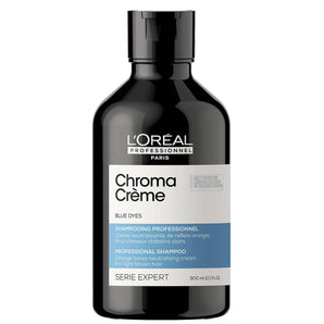 Shampoo AZUL matiza tonos anaranjados en cab. marrones Chroma Creme