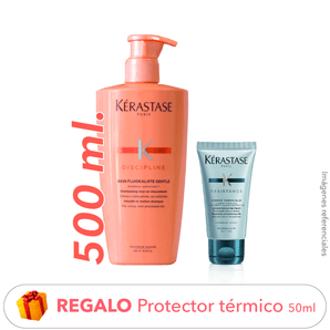 Shampoo ANTIFRIZZ Sin Sulfato Discipline 500ml + REGALO Protector Térmico 50ml