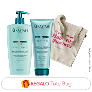 Pack REPARACIÓN para cab. DAÑADO: Shampoo 500ml + Acondicionador 200ml + REGALO Tote Bag