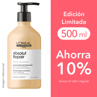 Shampoo REPARADOR para cabello DAÑADO Absolut Repair 500ml