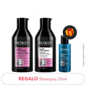 Pack cabello con COLOR y BRILLO: Shampoo + Acondicionador + REGALO Shampoo 75ml