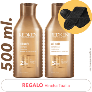 Pack HIDRATACIÓN XL: Shampoo 500ml + Acondicionador 500ml + REGALO Vincha
