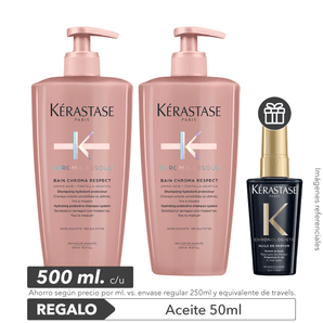 Dúo cab. TINTURADO / COLOR: 2 Shampoos sin sulfato 500ml + REGALO Aceite 50ml