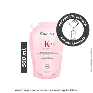 Shampoo ANTICAÍDA (RECARGA) Genesis Hydra-Fortifiant cuero cab graso 500ml