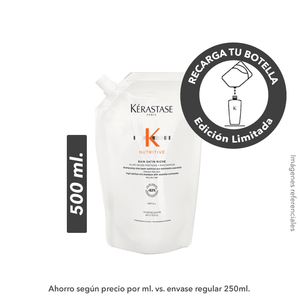 Shampoo HIDRATANTE (RECARGA) para cabello muy SECO Satin Riche 500ml
