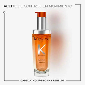 Aceite RECARGABLE Discipline Oléo Relax · ANTIFRIZZ y Protector Térmico para cab. REBELDE y VOLUMINOZO (Botella de Vidrio incluye contenido)