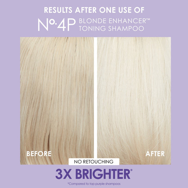 N° 4 P Shampoo con Pigmento Violeta para cab. RUBIO, DECOLORADO y BALAYAGE Blonde Enhancing Toning